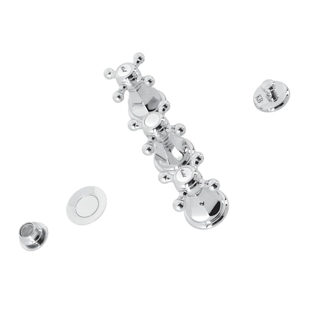 Kingston Brass KB4321BX Bidet Faucet with Brass Pop-Up, Polished Chrome KB4321BX